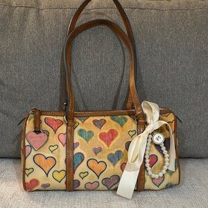 Dooney & Bourke Multicolor Heart Shoulder Bag